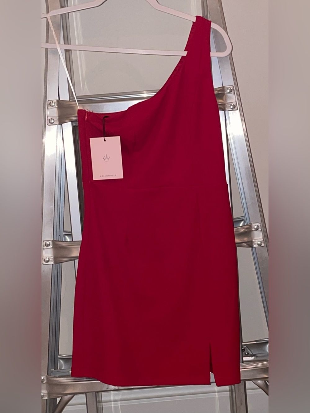 NWT Hello Molly One-Shoulder Red  Dress